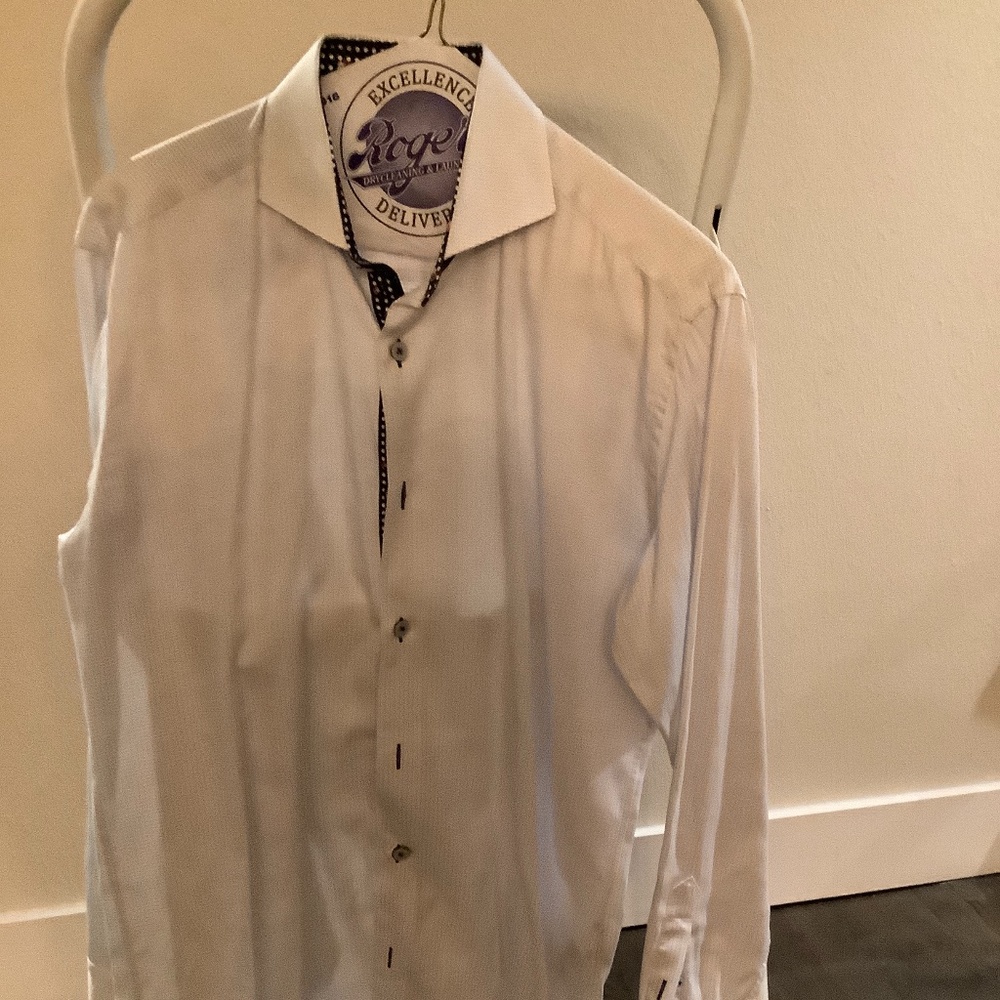 White Maceo Long Sleeved Button Down
